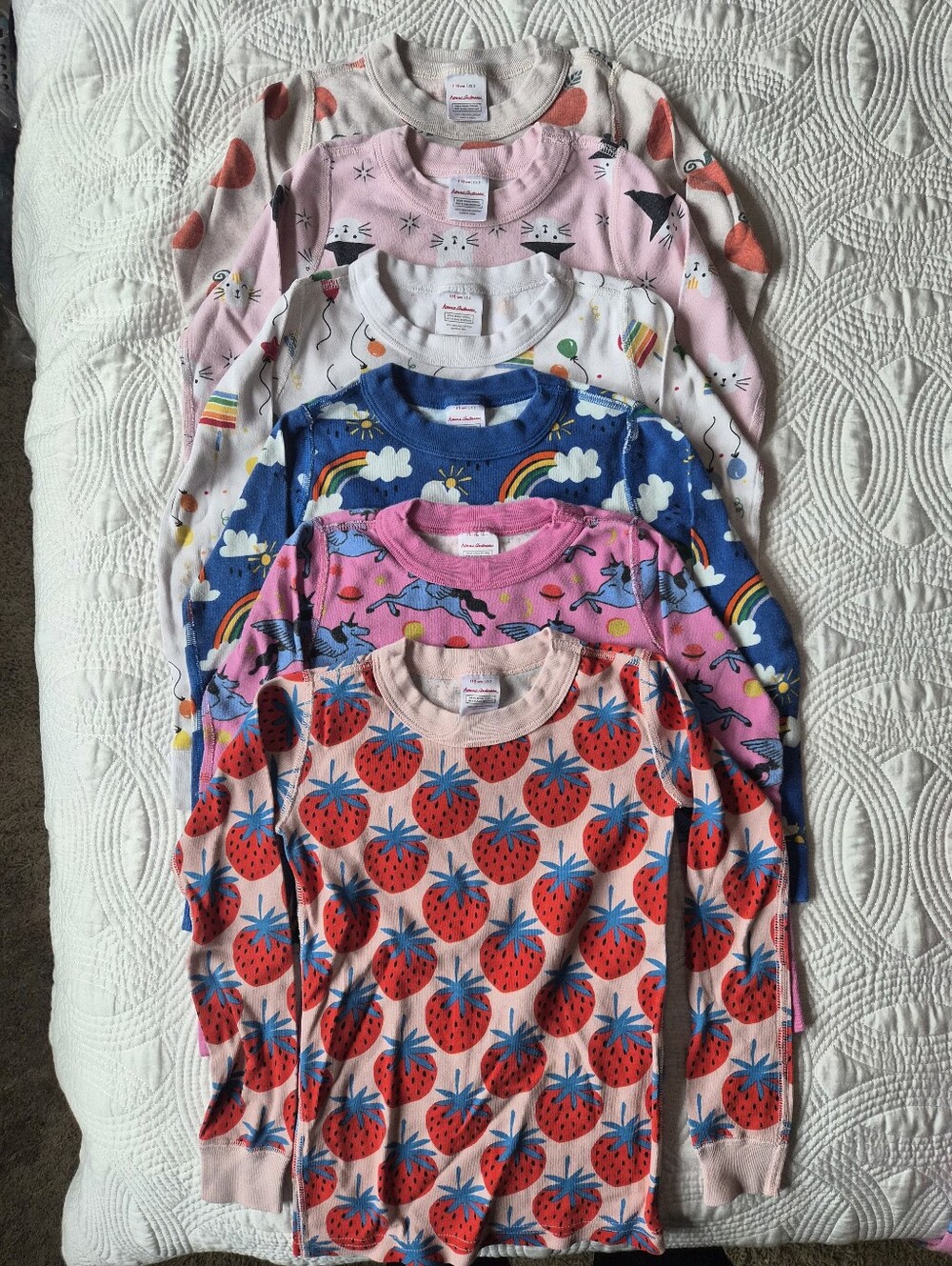 VGUC Hanna Andersson Kids Pajama Long Sleeve Bundle Organic Cotton Size 5